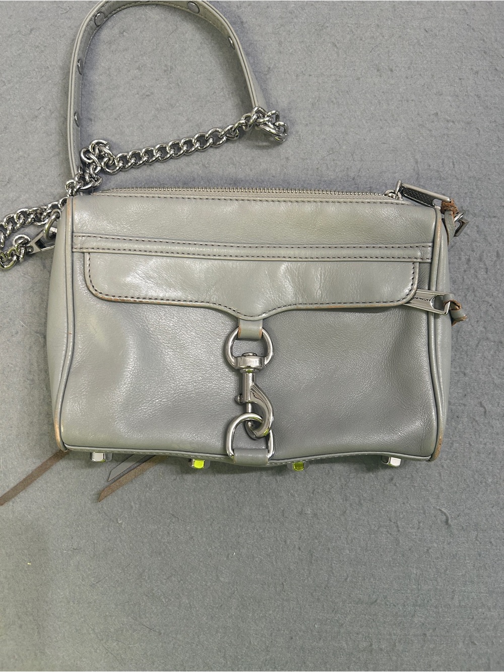 Women’s Rebecca Minkoff Gray Leather Crossbody Bag